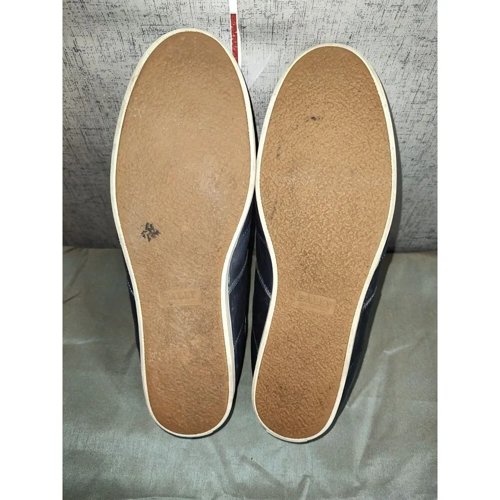 Bally Men's Navy Low Leather Shoes Sz 13D